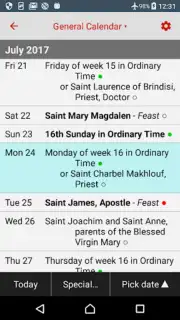 Catholic Calendar from Universalis Screenshot 6
