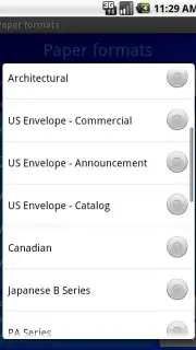 Paper Formats Screenshot 5