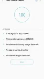 Samsung Device Maintenance Screenshot 2
