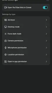 Comet Browser Screenshot 5