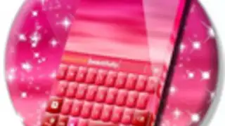Pink Keyboard Hearts Glow